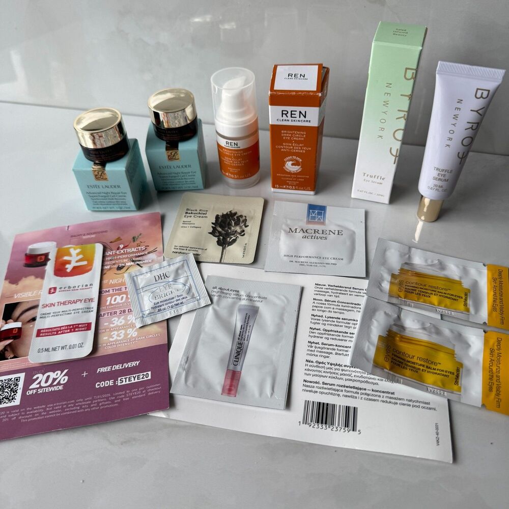 12pc Eye Serum & Cream Sampler Variety Bundle (Full & Deluxe Sizes)